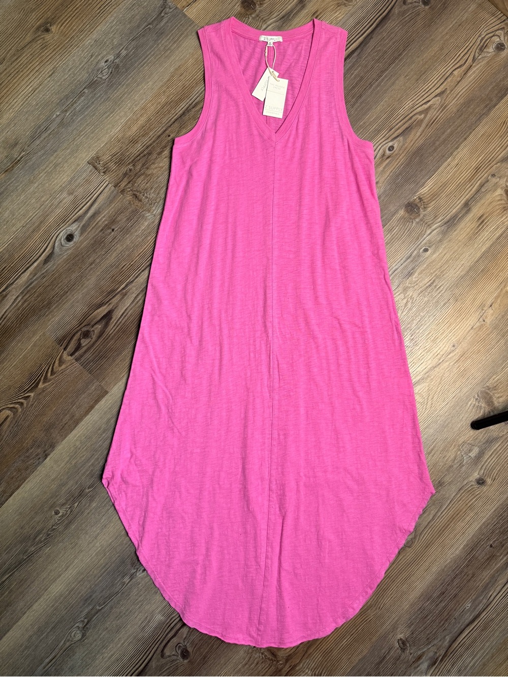 Z Supply Sleeveless Pink V-Neck Maxi Dress Sz Medium NWT